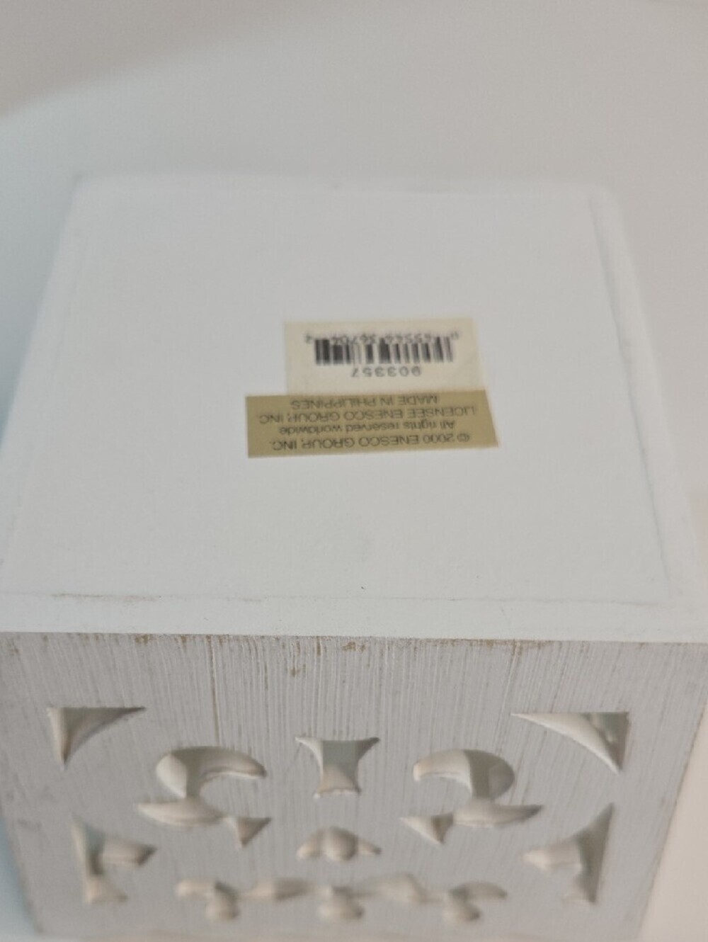Set of 3 White Decorative Home Accent Vases and Box Shabby Chic Cottage Core - Picture 5 of 11